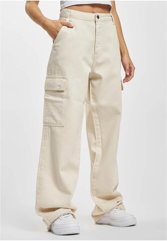 DEF Wide Leg Cargohose in Beige