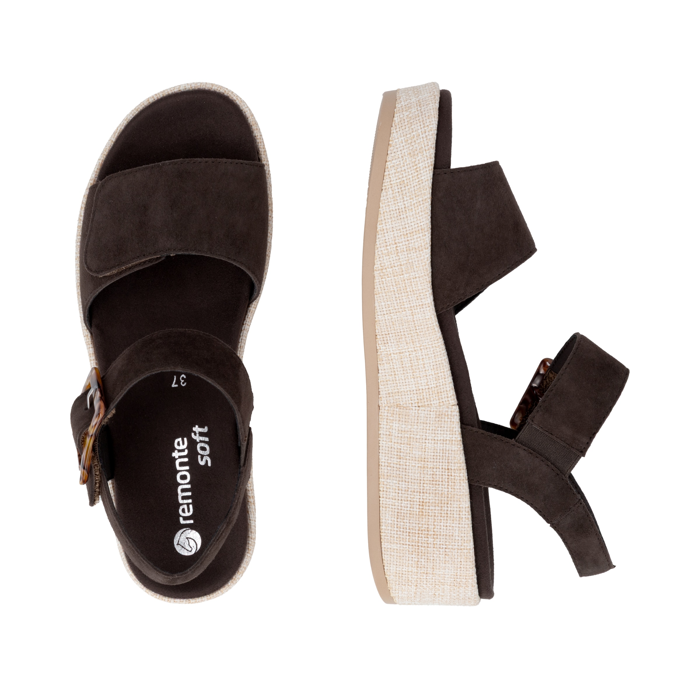 REMONTE Strap Sandals in Brown