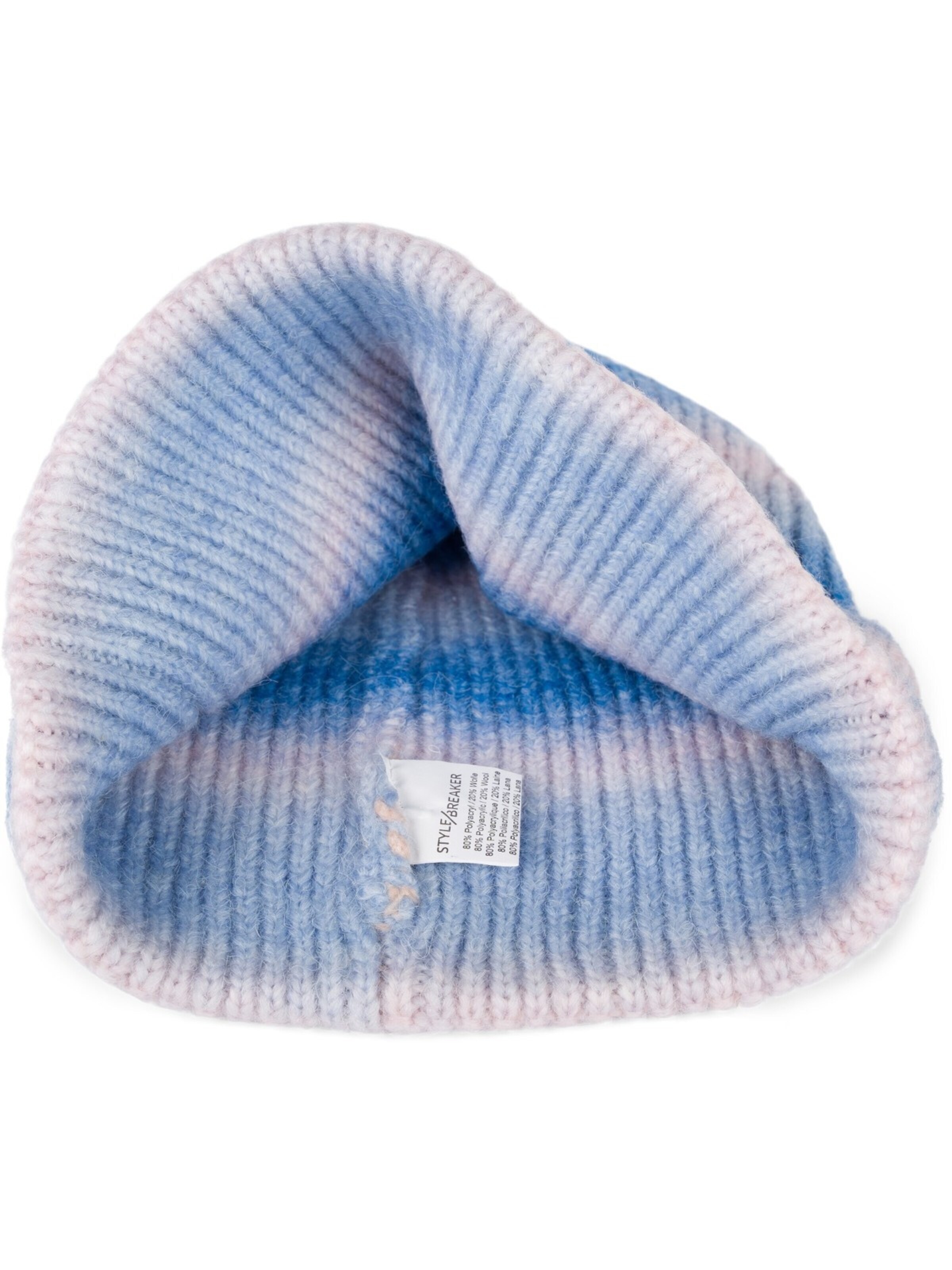 styleBREAKER Beanie 'Strickmütze Ombré' in Blue