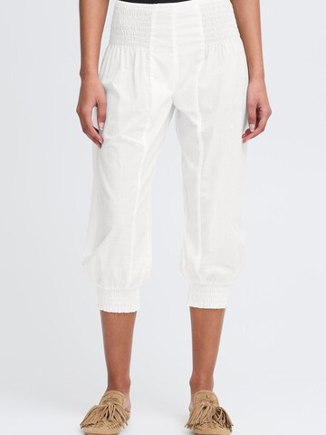 PULZ Jeans Tapered Harem trousers 'PZJill' in White: front