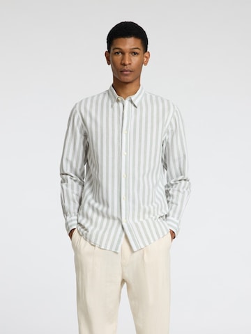 SELECTED HOMME Slim fit Overhemd 'SLHSLIMNEW' in Groen: voorkant
