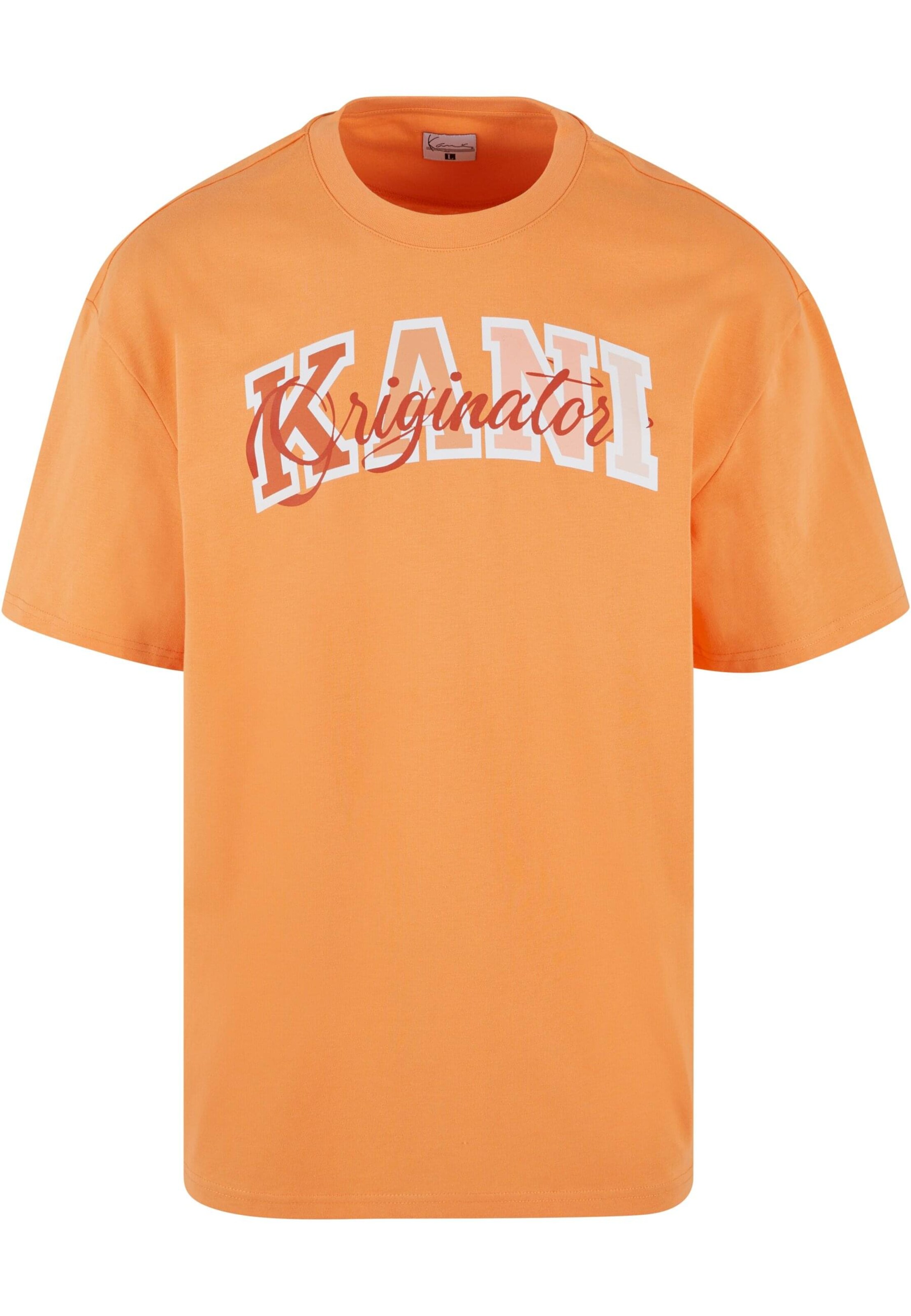 Maglietta 'Serif Originator' di Karl Kani in arancione: frontale