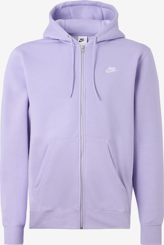 Veste de survêtement 'CLUB' Nike Sportswear en violet : devant