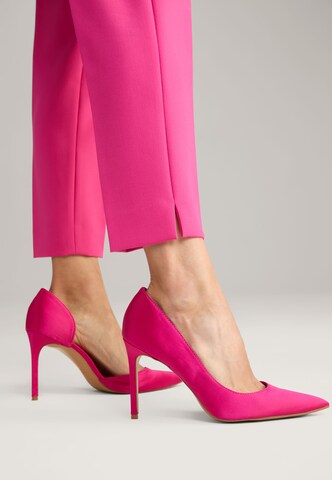Coupe slim Pantalon à plis JOOP! en rose