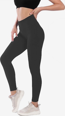 KoJooin Slimfit Legginsy 'Damen Thermo-Leggings mit hohem Bund, weichem Futter und sportlichem Design' w kolorze czarny: przód