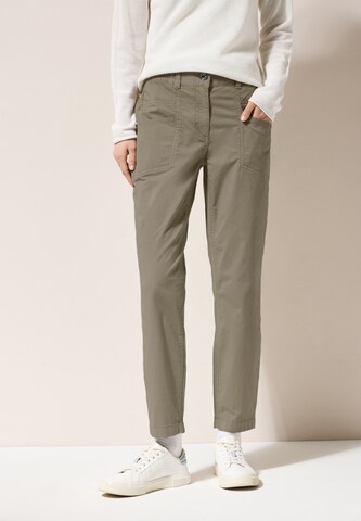 CECIL Slim fit Pants in Grey: front
