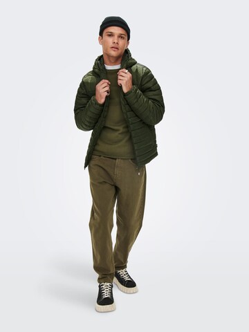 Only & Sons Prehodna jakna 'Piet' | zelena barva