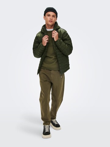 Only & Sons Between-season jacket 'Piet' in Green