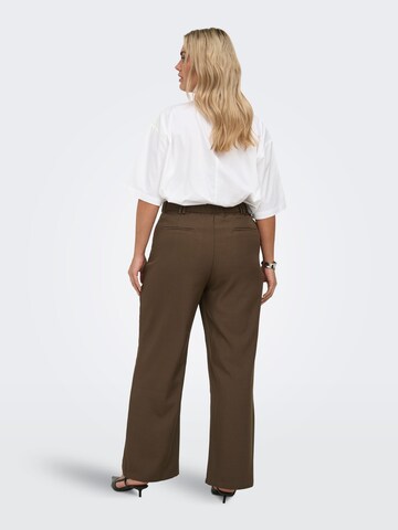 ONLY Carmakoma Wide leg Broek 'CARVictoria' in Bruin