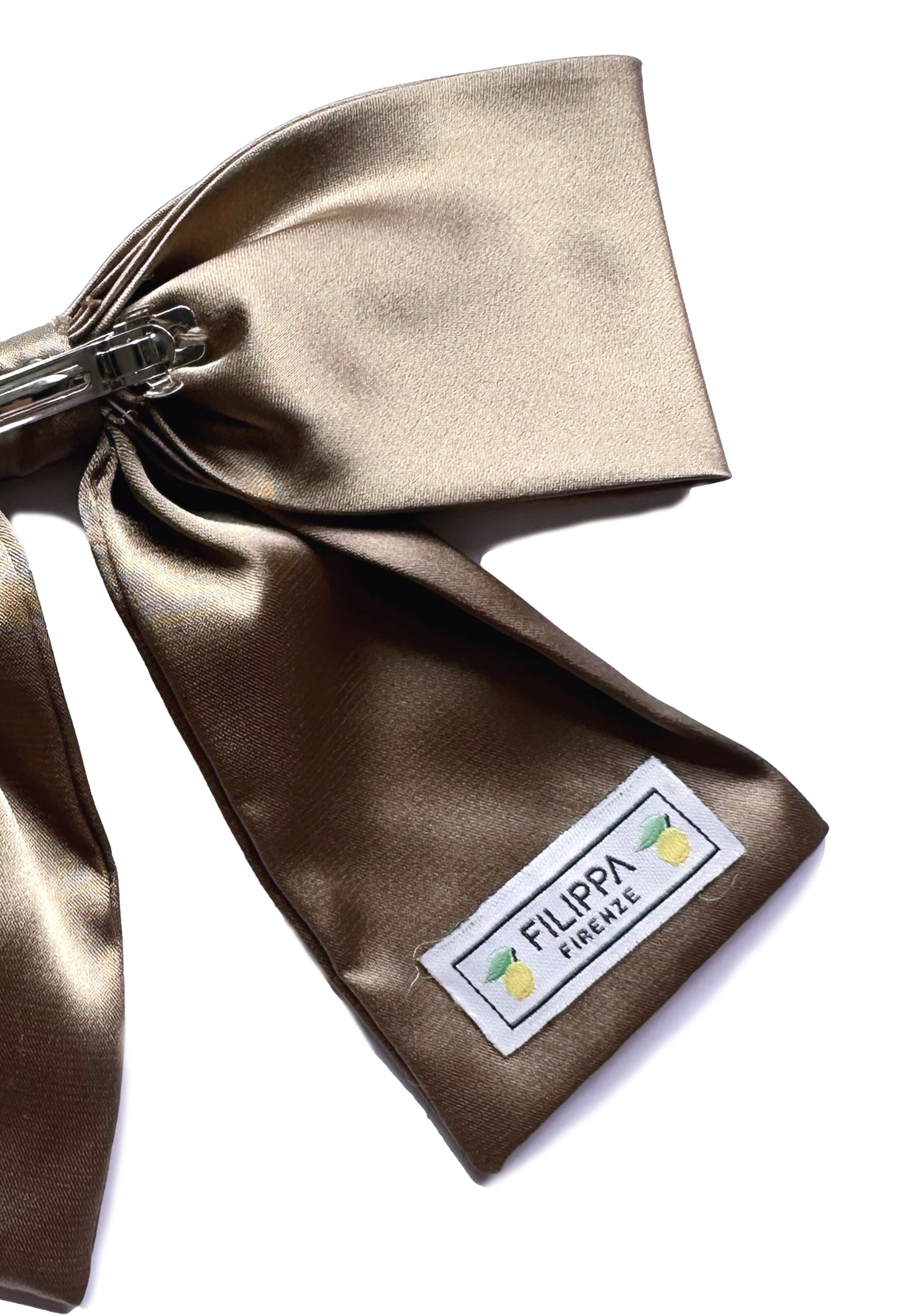 FILIPPA FIRENZE Hair Jewelry 'Silk Bow' in Brown