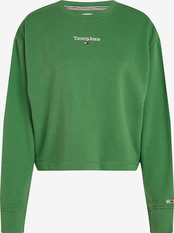 Tommy Jeans Sweatshirt in Groen: voorkant