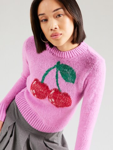 Nasty Gal Pulover 'Cherry' | roza barva