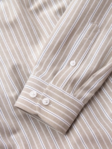 Ombre Regular fit Zakelijk overhemd in Beige