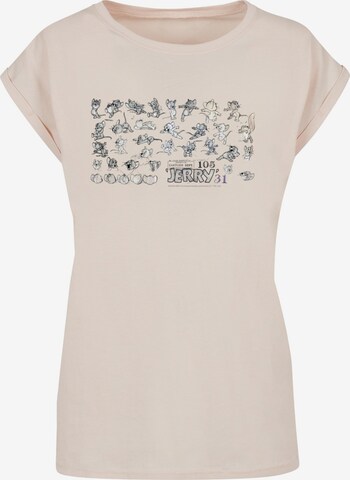 ABSOLUTE CULT Shirt 'Tom And Jerry - Jerry Cartoon Dept' in Beige: voorkant