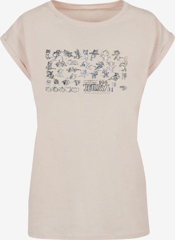 ABSOLUTE CULT Shirt 'Tom And Jerry - Jerry Cartoon Dept' in Beige: voorkant