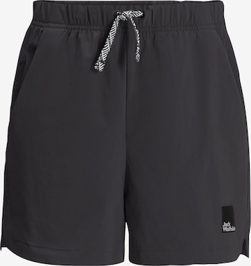 JACK WOLFSKIN Regular Outdoor trousers in Black: front