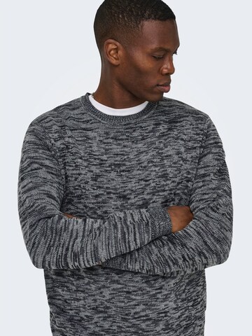 Only & Sons Sweater 'ONSTRAK' in Grey