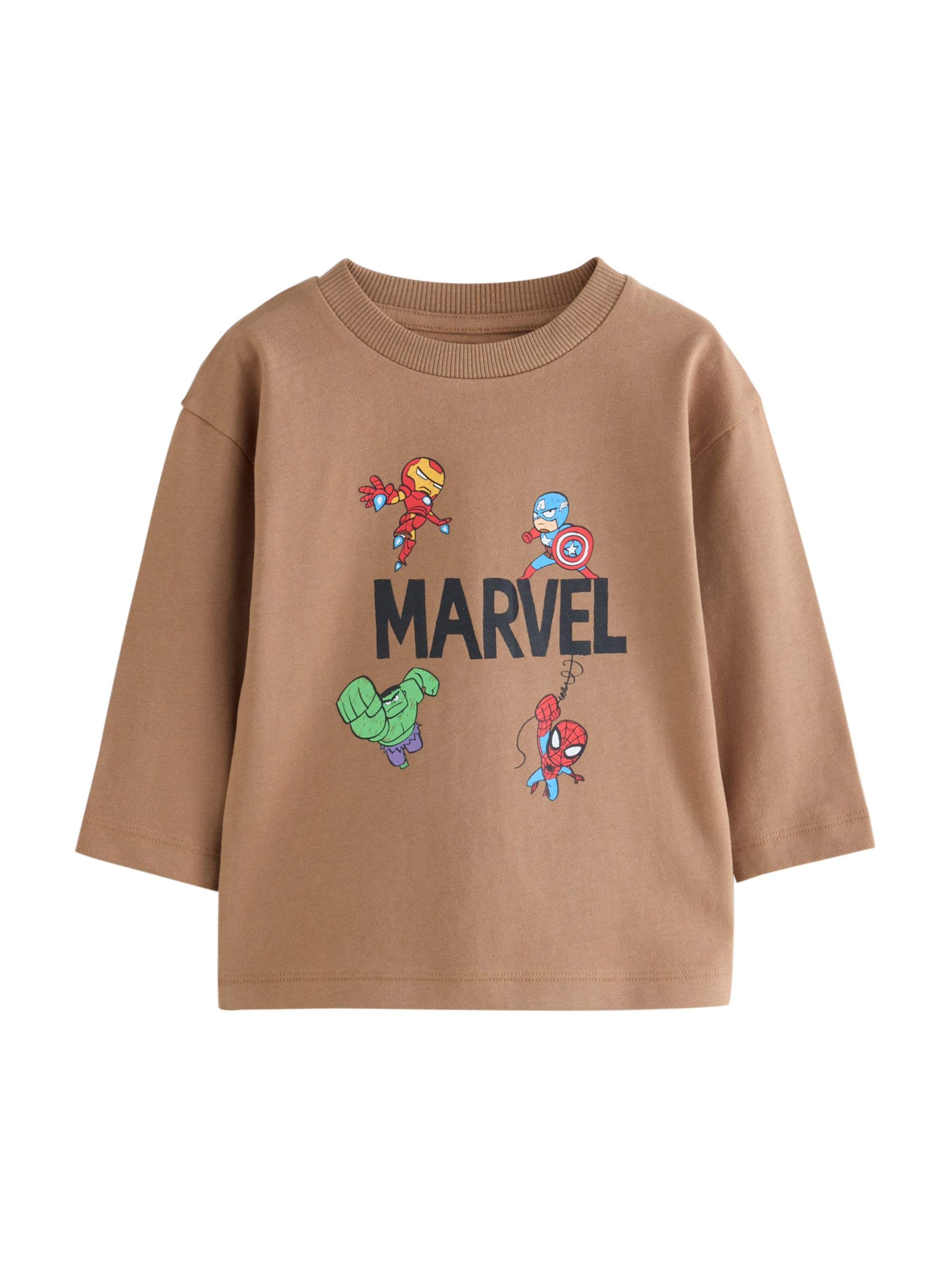 Next Футболка 'Marvel' в Коричневый: спереди