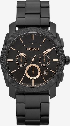 FOSSIL Analog Watch 'Machine' in Black: front