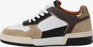 DWRS High-Top Sneakers in Beige: front