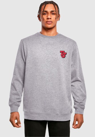 Sweat-shirt 'Tom And Jerry - Collegiate' ABSOLUTE CULT en gris : devant