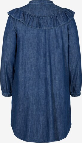Rochie tip bluză 'KAROLINE' de la Zizzi pe albastru
