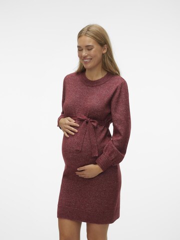 MAMALICIOUS Knitted dress 'Newanne' in Red: front