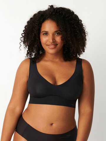 SLOGGI T-shirt Bra ' ZERO Feel ' in Black: front