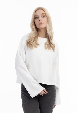 DreiMaster Vintage Sweatshirt 'Idem' in Wit: voorkant