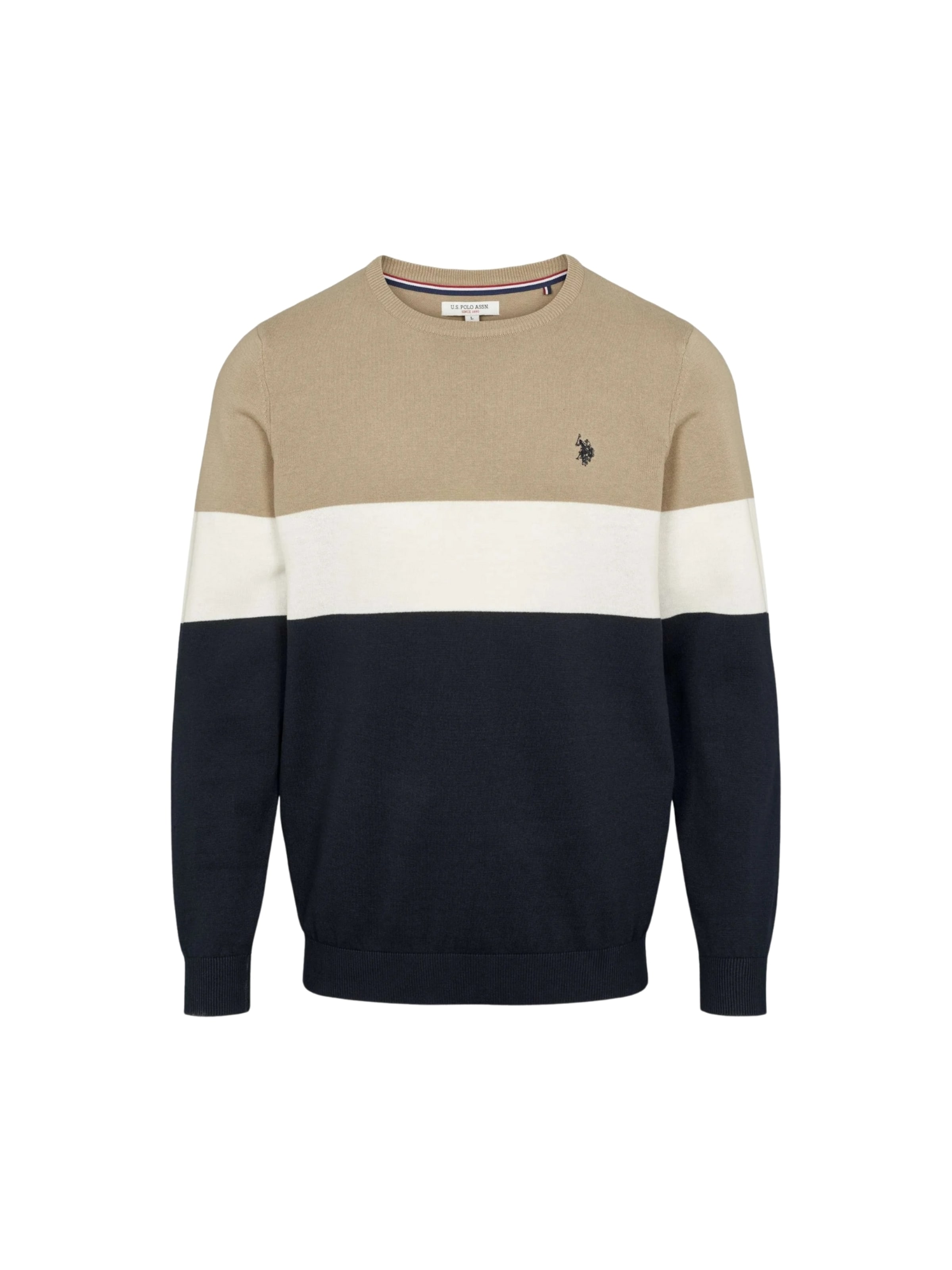 U.S. POLO ASSN. Pullover ' Rene ' in Beige: Vorderseite