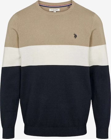 U.S. POLO ASSN. Pullover ' Rene ' in Beige: Vorderseite