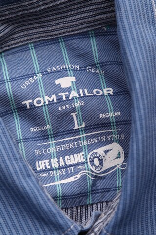 TOM TAILOR Button Up Shirt in L in Blue