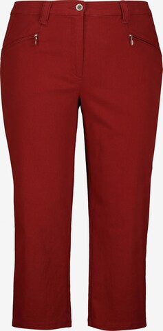 Ulla Popken Regular Pants 'Mony ' in Red: front