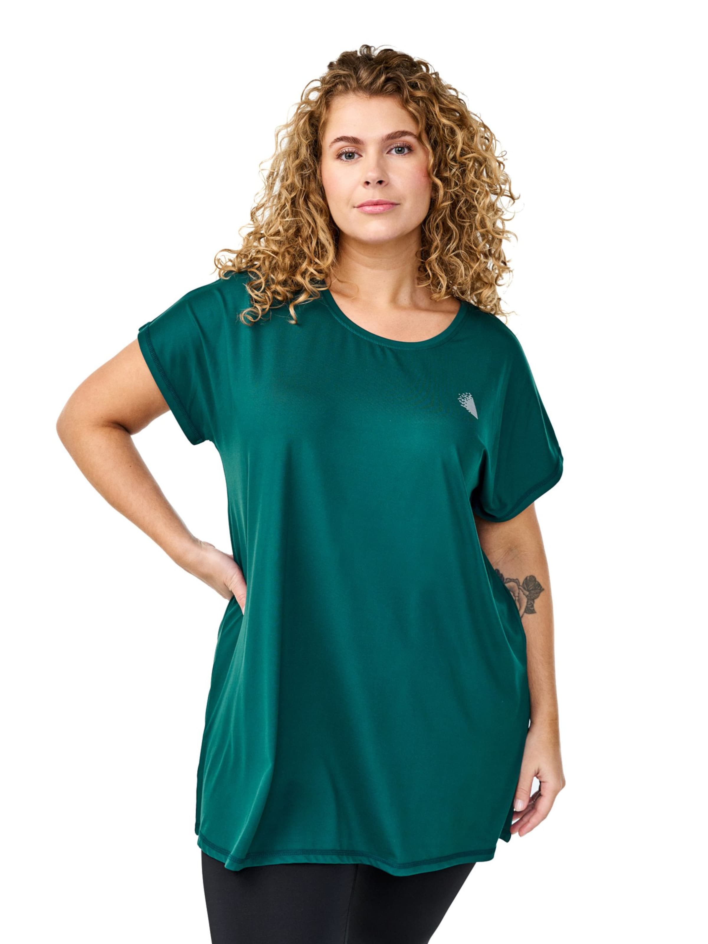 Active by Zizzi Shirt 'Abasic' in Groen