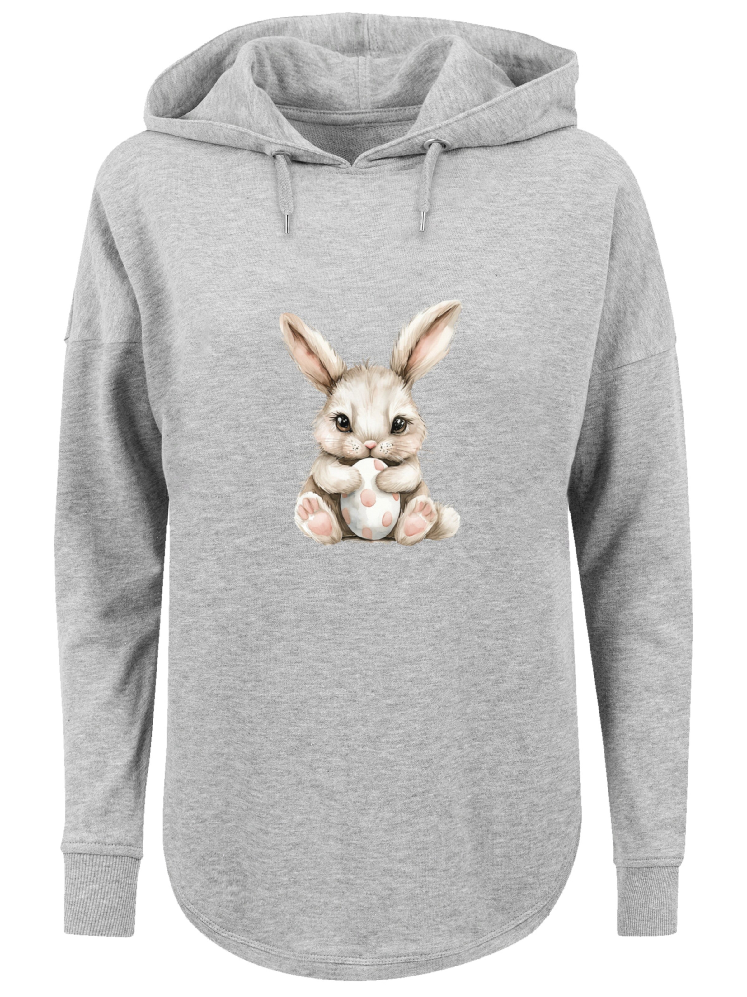 Sweat-shirt 'Niedlicher Osterhase mit Ei' F4NT4STIC en gris : devant