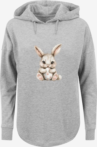 Sweat-shirt 'Niedlicher Osterhase mit Ei' F4NT4STIC en gris : devant