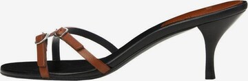 MANGO Strap Sandals 'Monka' in Brown: front