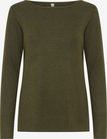 PULZ Jeans Sweater 'PZSARA' in Green: front