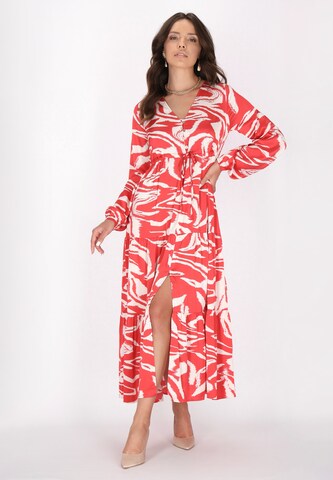 Robe faina en rouge : devant