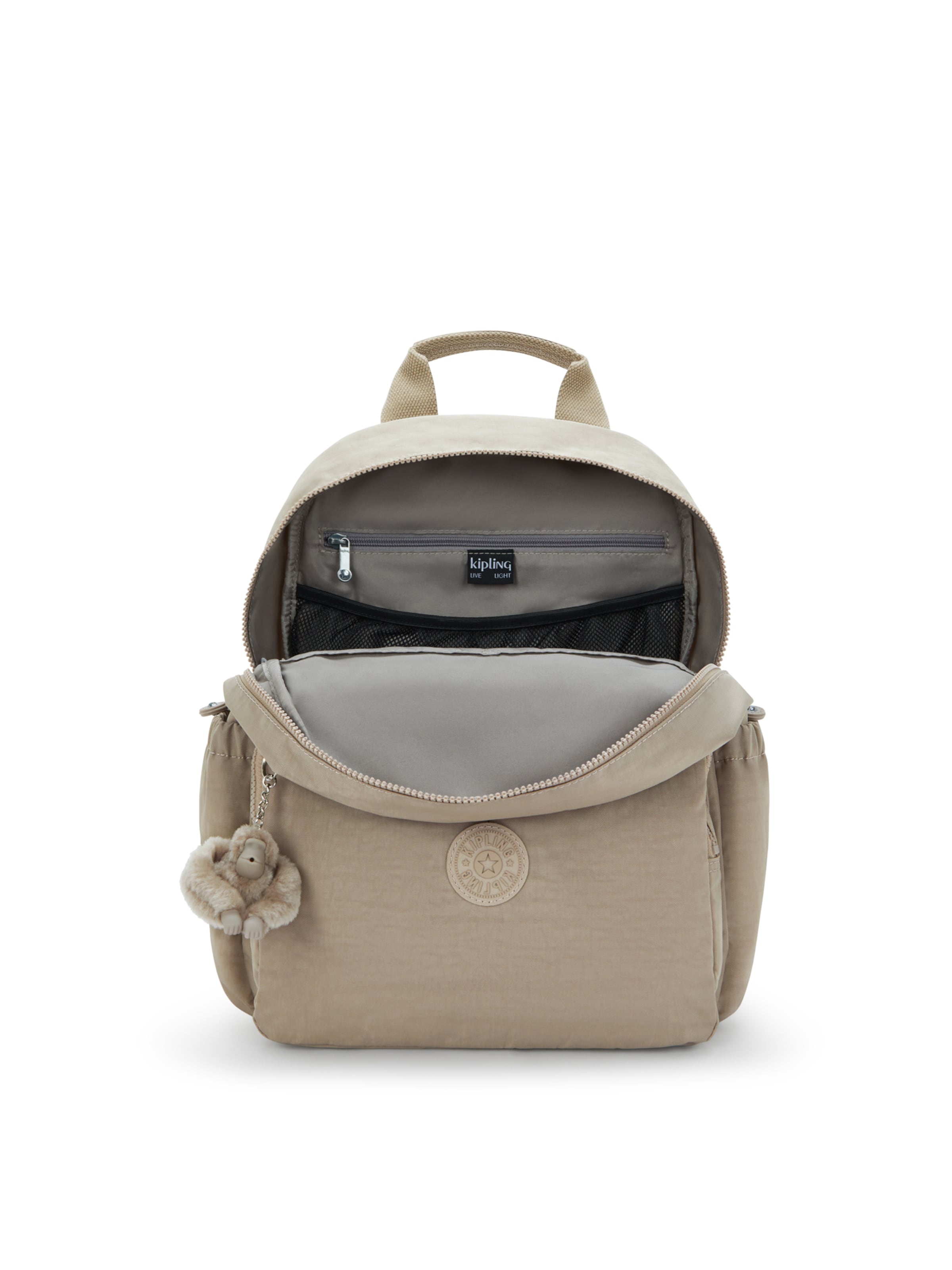 KIPLING - Mochila 'Maisie' em bege