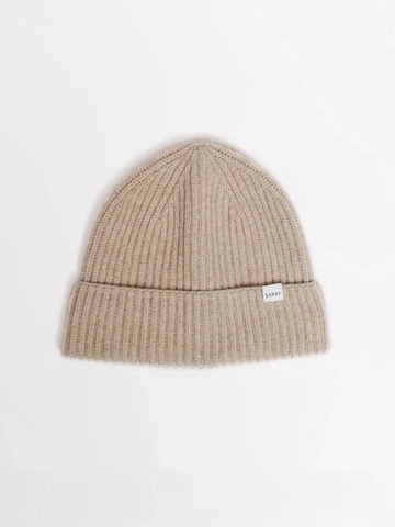 SANVT Beanie 'The Merino Beanie' in Beige: front