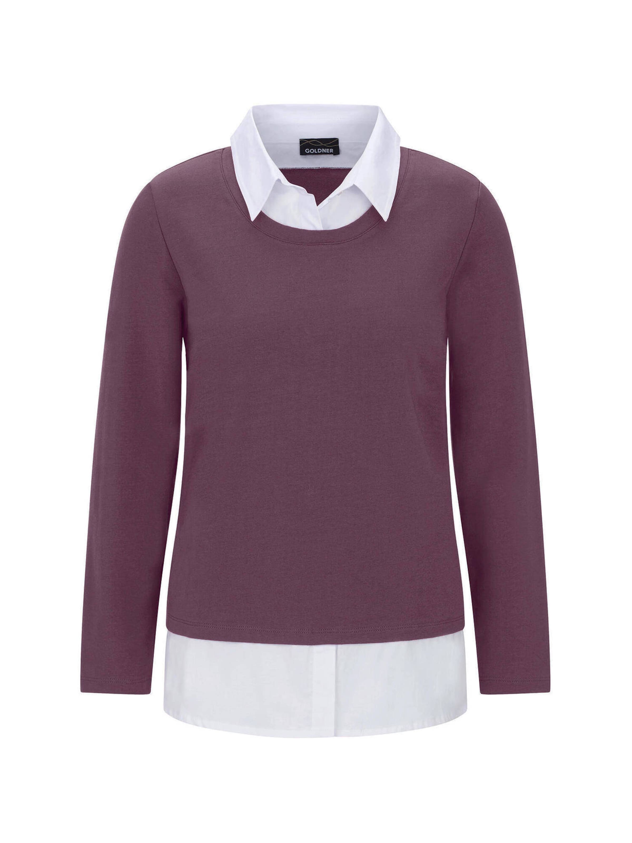 Goldner Sweatshirt in Lila: voorkant