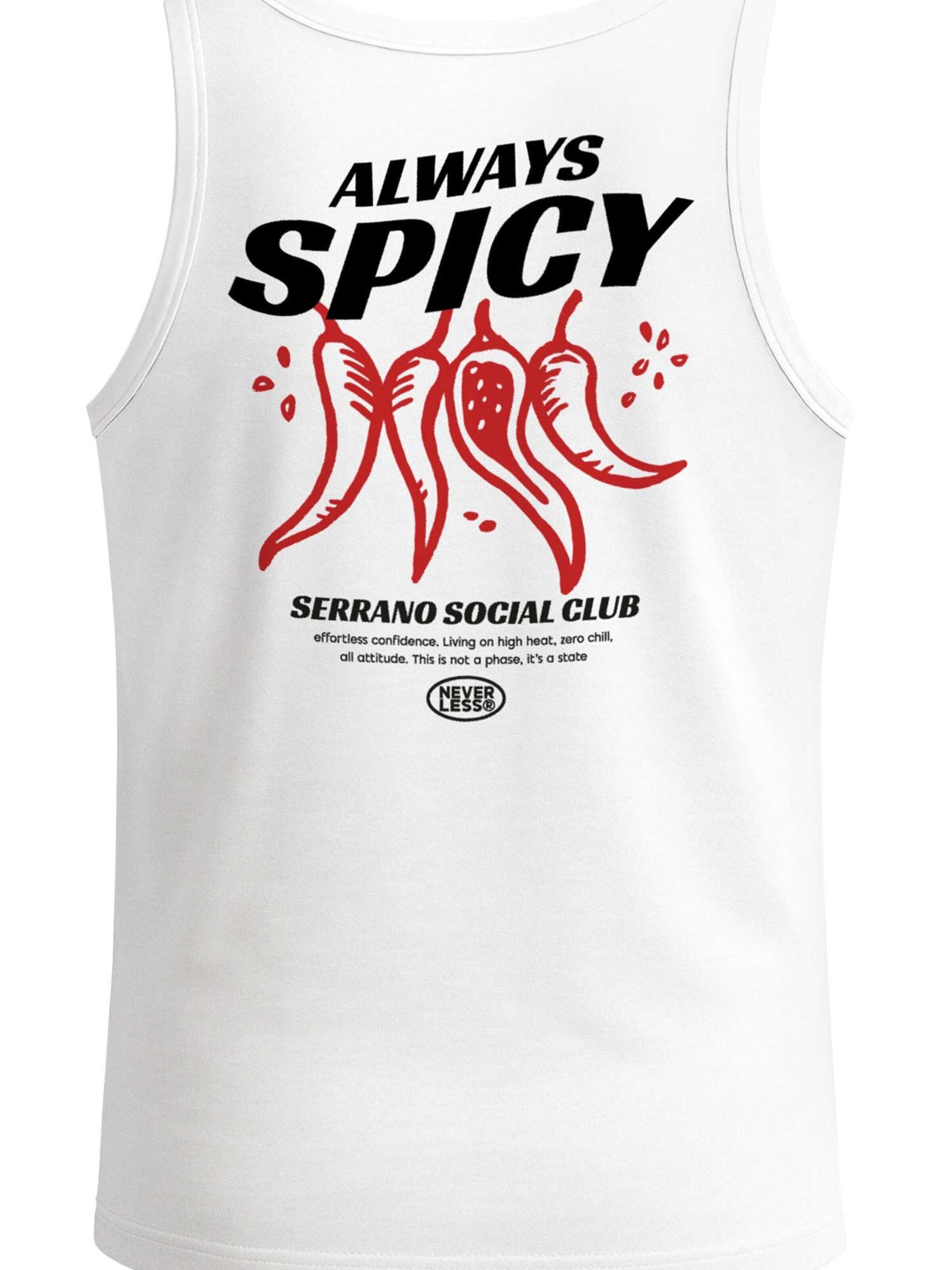 Neverless Shirt 'Always Spicy' in White: front