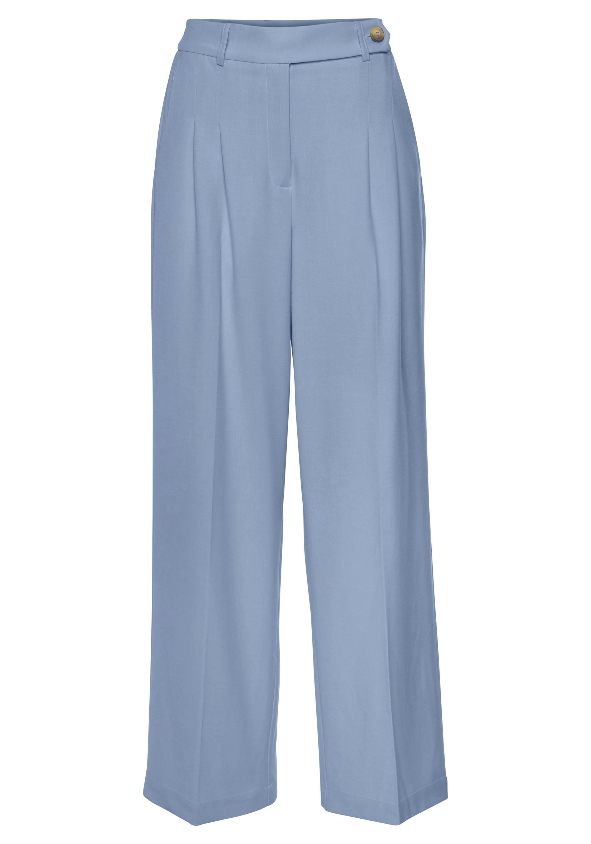 Wide Leg Pantalon à plis LASCANA en bleu : devant