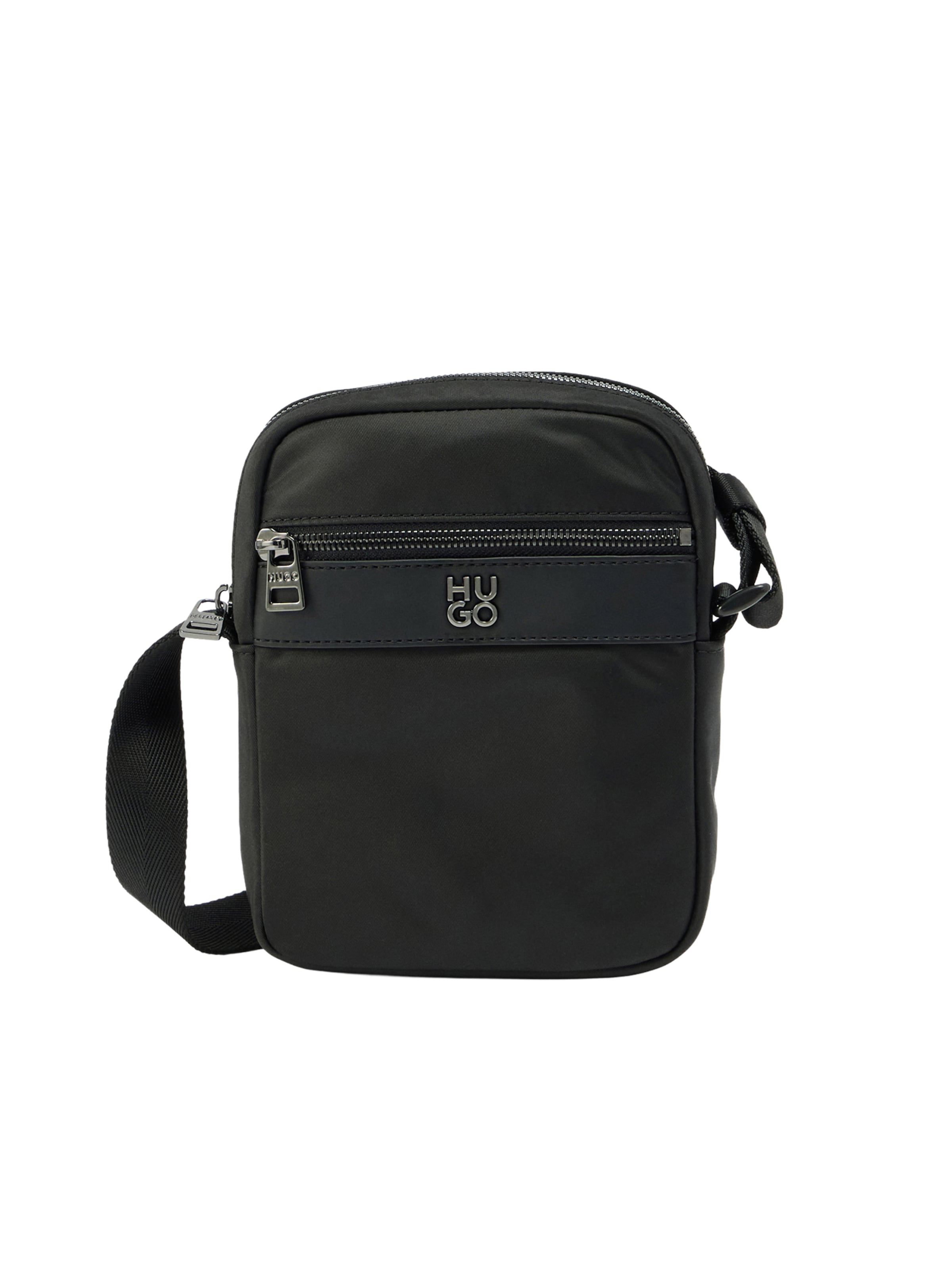 HUGO Чанта за през рамо тип преметка 'Quantic' в черно: отпред