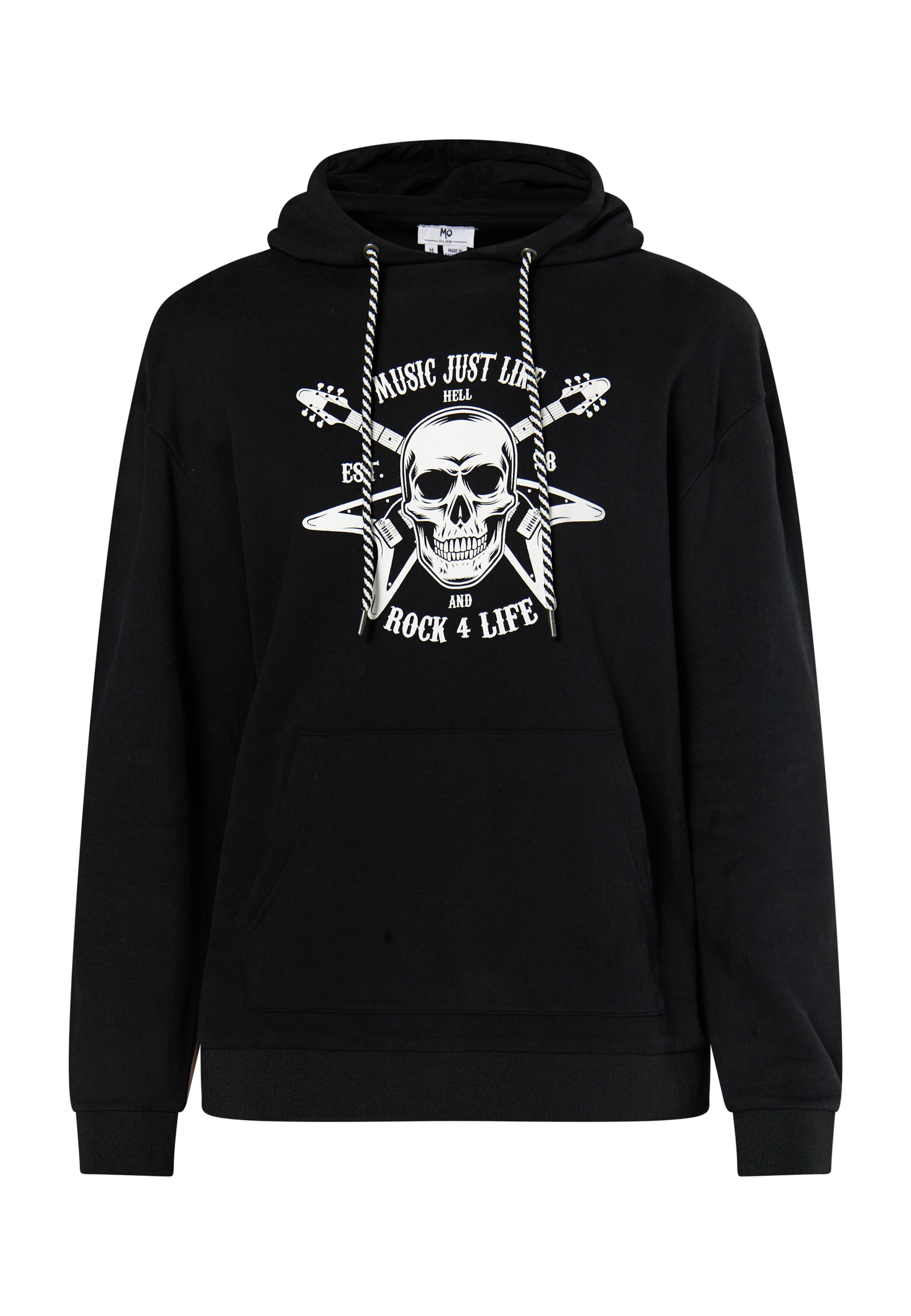 MOSweater majica 'Rovic' - crna boja: prednji dio