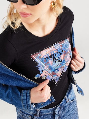 GUESS Shirt 'PEONY' in Black