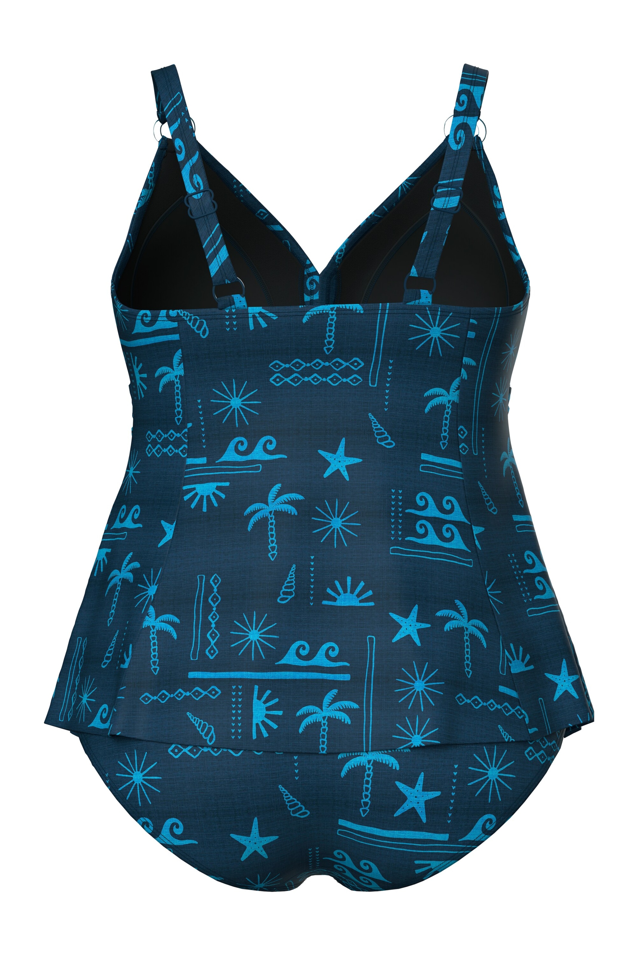 Ulla Popken Bustier Tankini in Blau