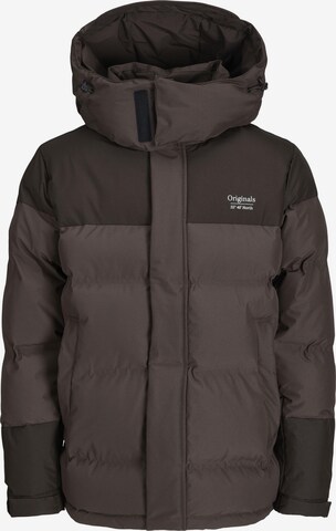 JACK & JONES Winter Jacket in Brown: front