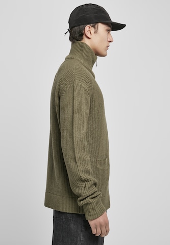 Urban Classics Knit Cardigan in Green